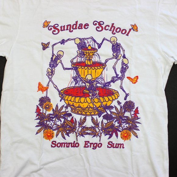 Sundae School Butterfly Skeleton SS Crew Tee - Picture 2 of 6